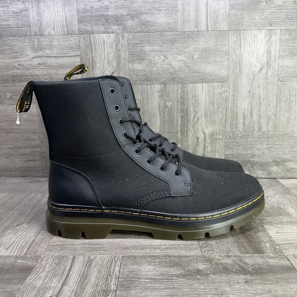 Dr. Marten's Combs Men's size 13 Black Combat Boots - Picture 1 of 8